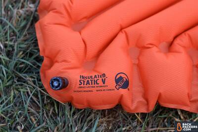 Klymit-Insulated-Static-V-review-twist-and-pull-valve-logo