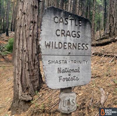 Section Hiking the Pacific Crest Trail Castle Crags to Etna Summit Castle Crags Wildernes Sign