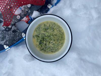 backpacking food broccoli cheddar soup