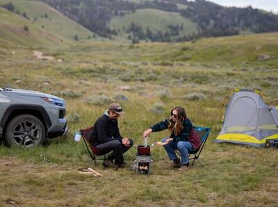 Campers using BioLite’s New Rocket Stove