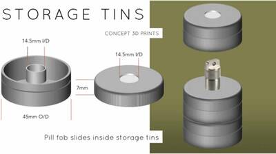 vssl mini models flashlight with storage custom storage tins pill fob