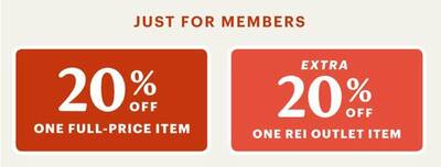 REI Co-Op Members: REI Outlet Extra Savings Coupon