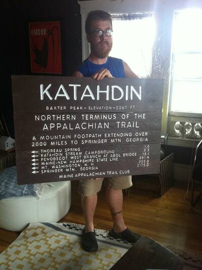 custom backpacking signs trailsigns phillip ouellette katahdin