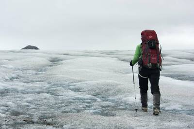 reasons to hike with trekking poles glacier