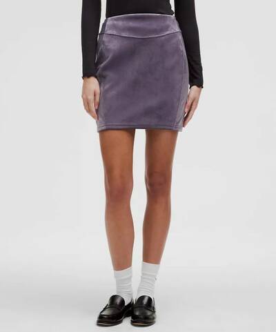 Scuba High-Rise Mini Skirt Velvet