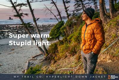 Shi Shi Beach Camping and Hiking in Olympic National Park-My-Trail-Co-Men’s-850-Fill-Hyperlight-Hooded-Down-Jacket-smile-pull-quote