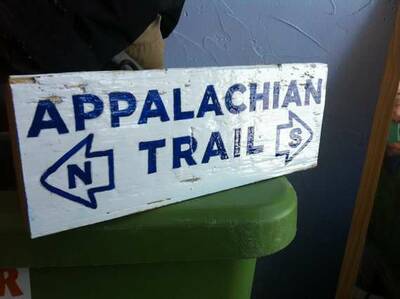 custom backpacking signs appalachian trail
