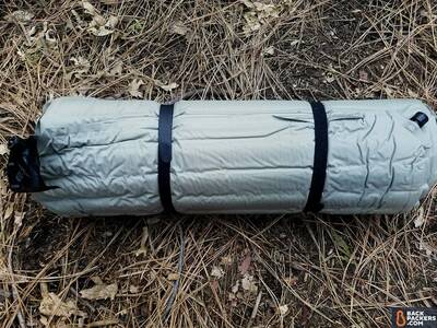 rei-camp-bed-3.5-review-rolled-up-with-straps