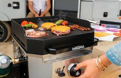 Crossover Double Burner, Grill, Griddle, Plancha and Pizza Top Bundle