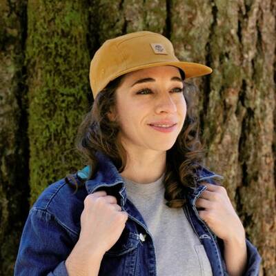 Woman in Turtle Fur Cairn 5 Panel Hat