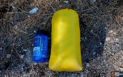Feathered-Friends-Egret-Sleeping-Bag-review-logo-featured-nalgene-size-comparison
