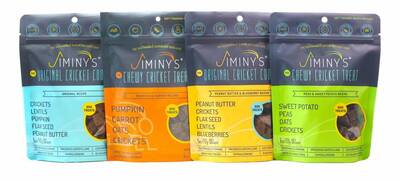 Jiminy’s sustainable Cricket Dog Food and treats options
