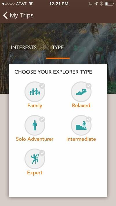 Chimani National Parks App trips