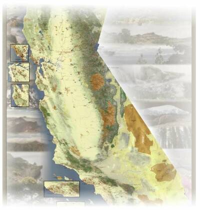 california hiking map preview whole state