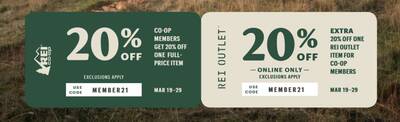 REI Outlet  Extra 20% Off Any Item