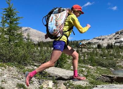 Runner wearing Canvas Duffel by Free Range Equipment