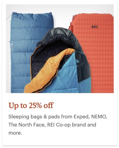 REI Anniversary Sale Sleeping Bags