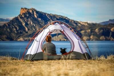 Camping with a Dog. Outdoor gear for dogs