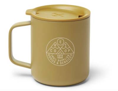 REI Co-op Solid Graphic Camp Mug is a great stocking stuffer. You can never have enough mugs!