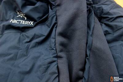 arc'teryx atom LT coreloft insulation mesh panels