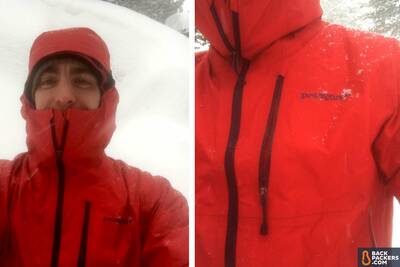 Patagonia M10 ultralight hardshell Rain Jacket hood