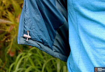 Montbell UL Thermawrap packable jacket stuff sack hem adjustments