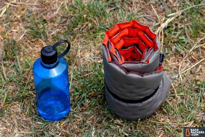 self-inflating-sleeping-pad-nalgene-water-bottle-size-comparison-sleeping-pad-guide