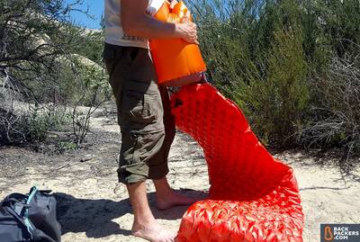 stuff sack inflation backpacking sleeping pad guide