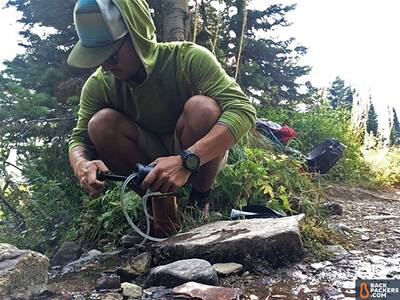 Katadyn-Hiker-Pro-review-pumping-in-stream