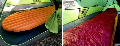 NEMO-Hornet-2P-review-sleeping-pad-and-bag