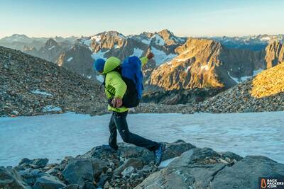 Arc'teryx-Bora-AR-50-Backpack-review-running-through-mountains
