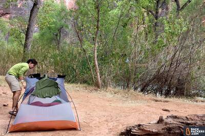 Havasupai Falls Hike in Arizona Havasu Creek Campsite