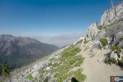 Section Hiking the Pacific Crest Trail Castle Crags to Etna Summit big-fire-in-distance-cougar