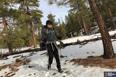 Marmot-Trestles-15-review-backpacking-in-snow