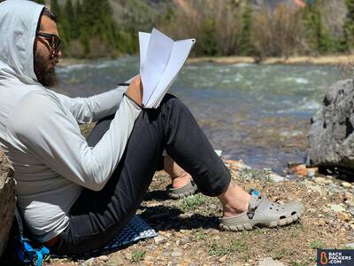 Therm-a-Rest-Z-Seat-review-sitting-and-writing