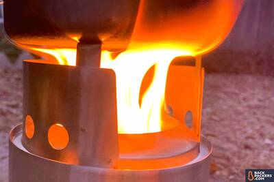 Solo-Stove-Titan-holes-and-flame Portable Wood Burning Camp Stove