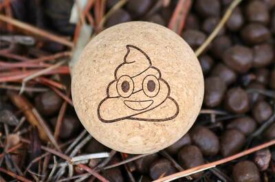 rawlogy cork massage ball Poopemoji-background