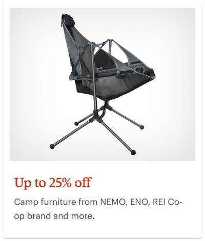 REI Anniversary Sale Camp Furniture