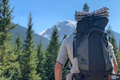 Therm-a-Rest-Z-Seat-review-on-a-backpack