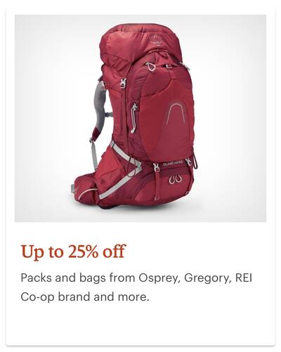 REI Anniversary Sale Backpacks