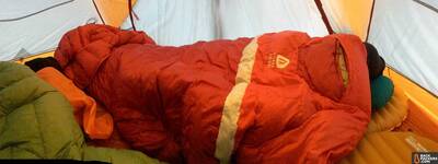 Sierra-Designs-Backcountry-Quilt-review-in-tent