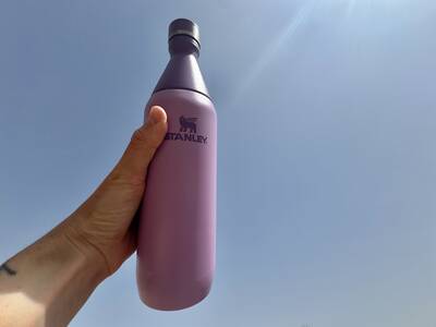 water bottle in the sunshine