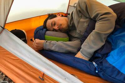 Aeros Premium Lumbar Support Inflatable Pillow